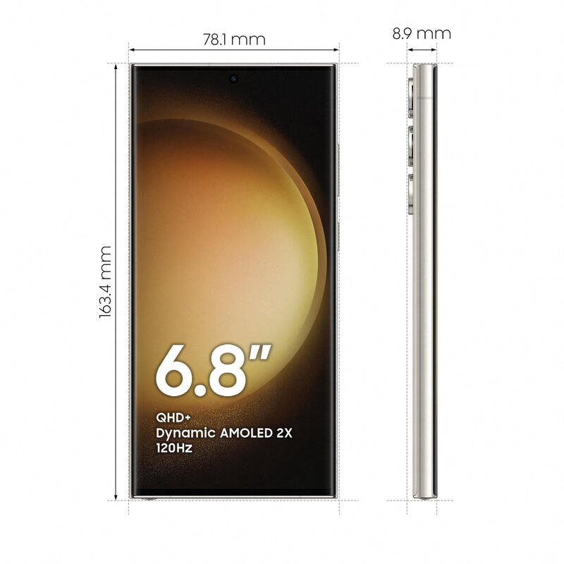 Smartphone Samsung Galaxy S23 Ultra 8gb 256gb 6.8' 5g Crema