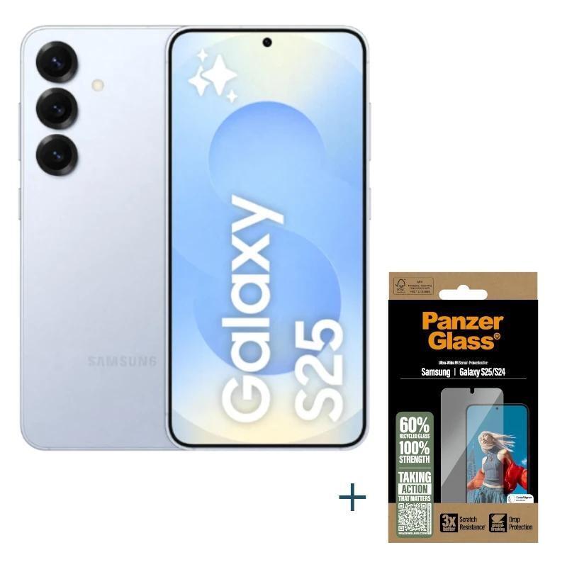Smartphone  Samsung Galaxy S25 256gb 12gb Blue+Prot Panzerglas