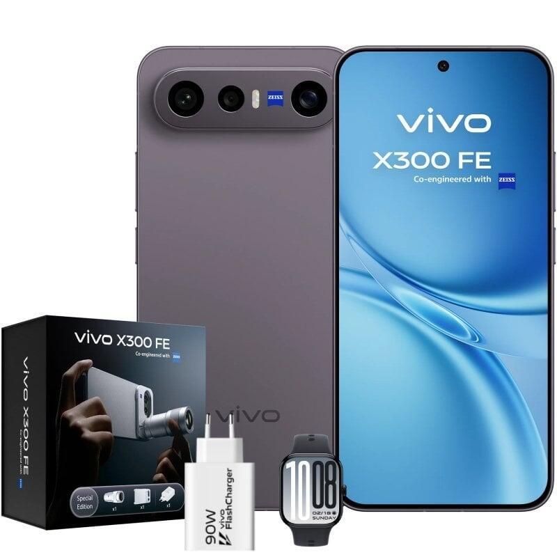 Smartphone Vivo X300 Fe 12gb 512gb 6.31' 5g Negro Incluye Extensor Teleobjetivo + Vivo Watch Gt2