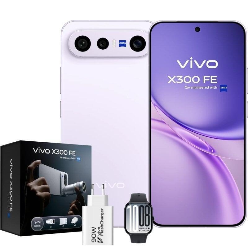 Smartphone Vivo X300 Fe 12gb 512gb 6.31' 5g Púrpura Incluye Extensor Teleobjetivo + Vivo Watch Gt2