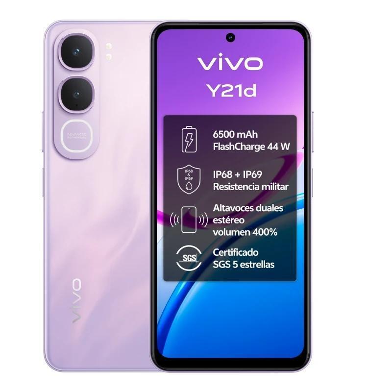 Smartphone Vivo Y21d 4gb(+4) 128gb 6.68" Ip69 Lavanda Purple