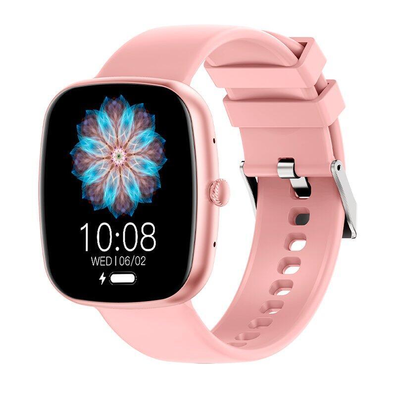 Smartwatch  Cool Border Silicona Rosa (Llamadas, Salud, Deporte)