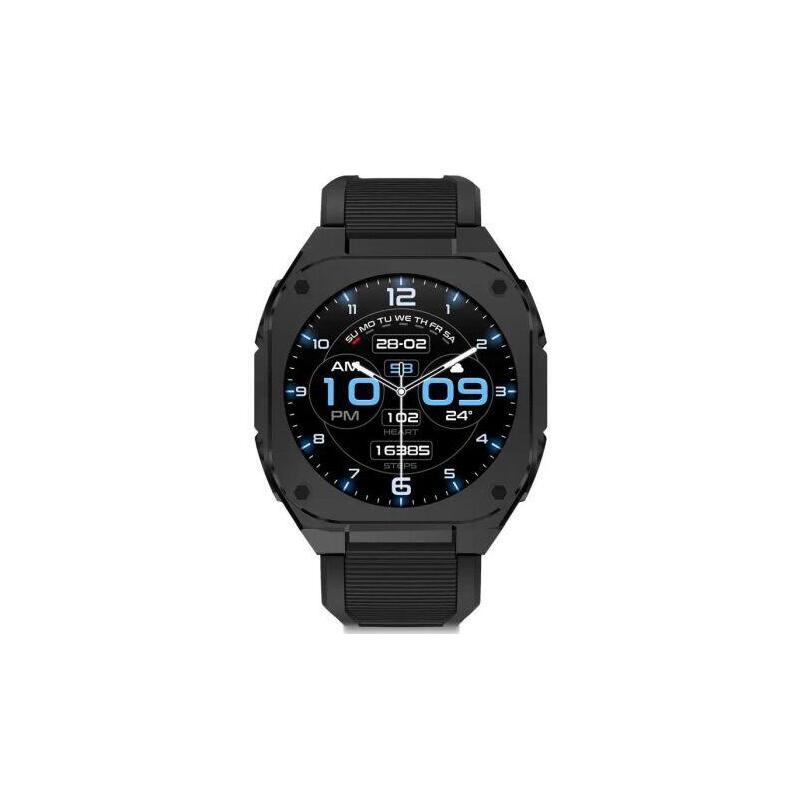 Smartwatch Ksix Zenthium - 1.32" Lcd · Ip68 · Bt · Bat.300mah · Negro