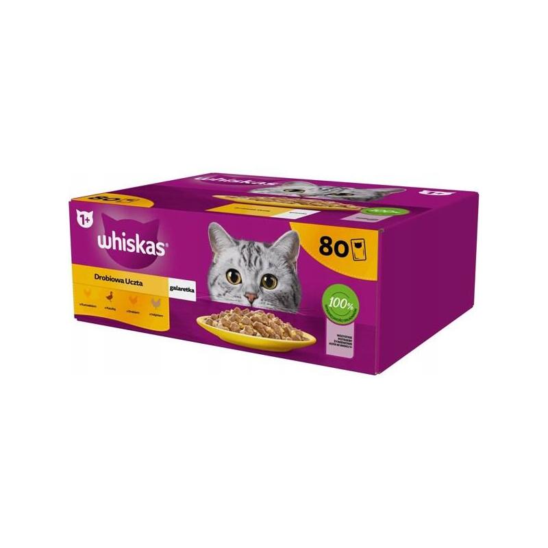 Sobres De Gelatina De Pollo Whiskas 80x85g
