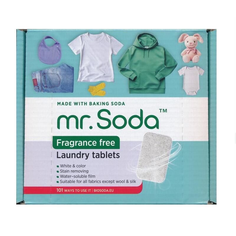 Soda Mr. Soda Laundry Tablets Fragrance Free 30 Pcs X 25 G