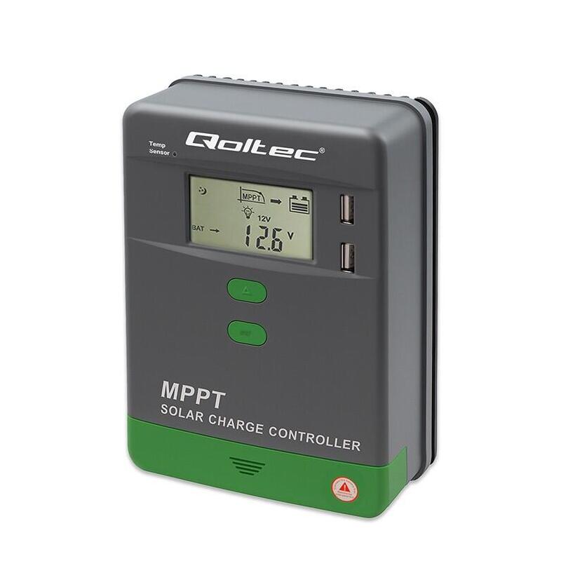 Solarny Regulator Ladowania Mppt Z Czujnikiem Temperatury 40a 12v/24v Lcd 2xusb Bluetooth App Gel Lifepo4