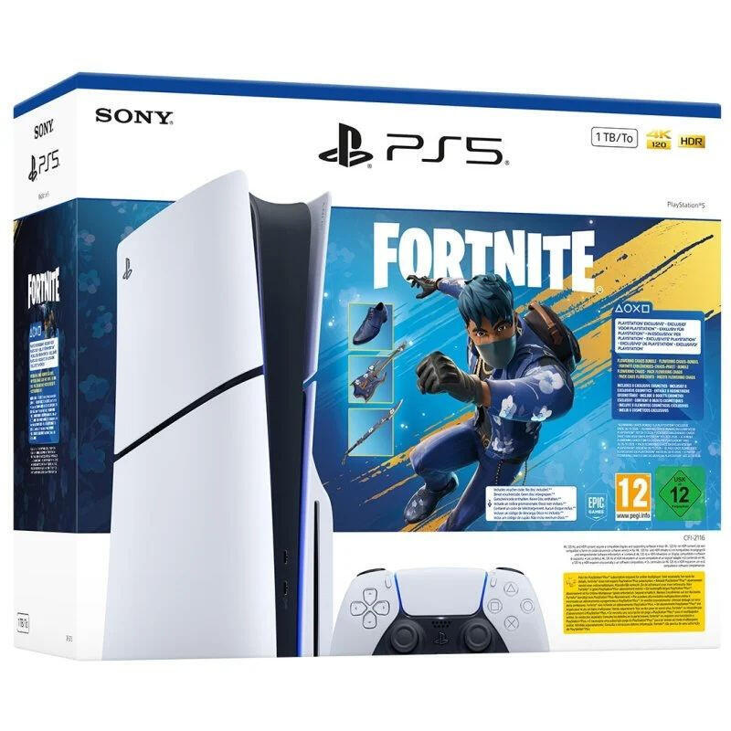 Sony Playstation 5 Slim Chasis E + Fortnite Flowering Chaos