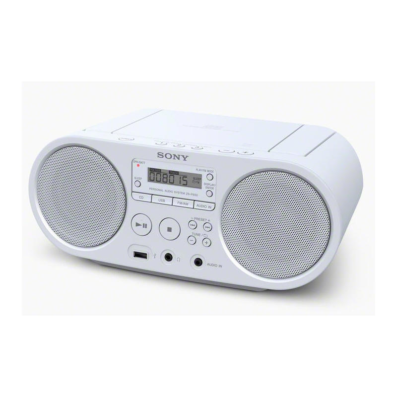 Sony Radio Cd Zs-Ps50 Boombox4 Vatios Blanco