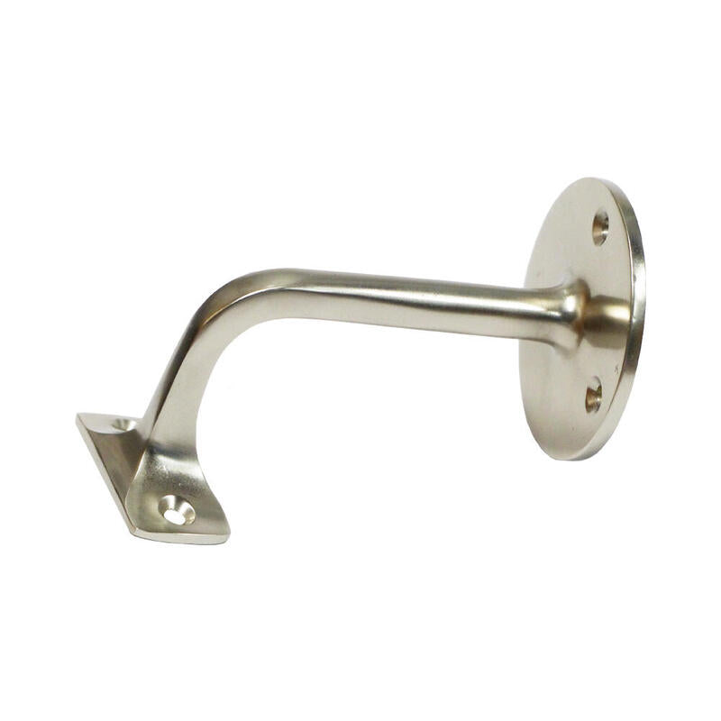 Soporte Barandilla Laton Niquel Mate 3 Tornillos Edm