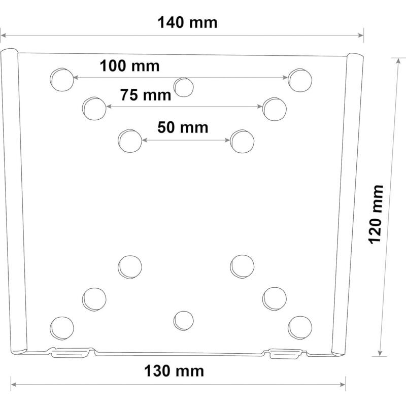 Soporte De Pared Para Tv Schwaiger Fix 13"-27" 1tft Máx.30kg Negro