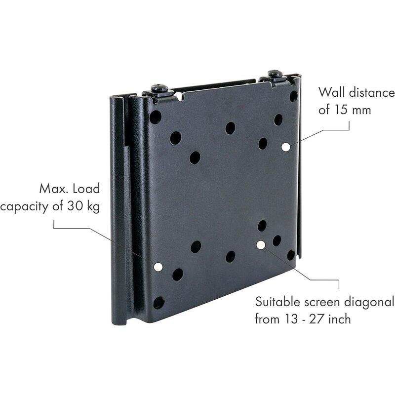 Soporte De Pared Para Tv Schwaiger Fix 13"-27" 1tft Máx.30kg Negro