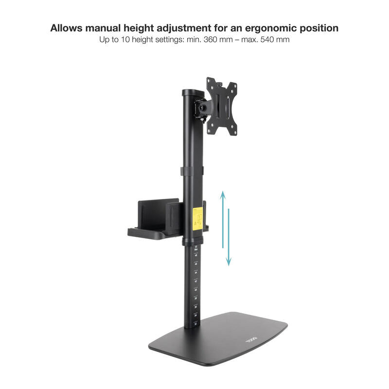 Soporte Mesa Pant.Gira Incli+Mini Cpu,17-27",Negro