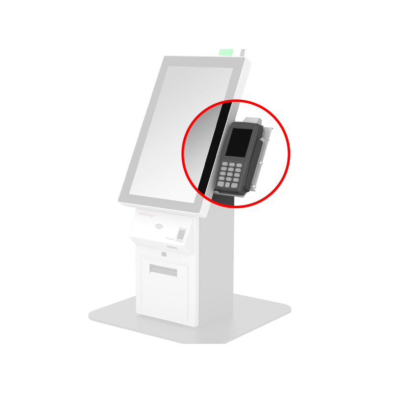 Soporte Metálico Lateral Para Terminales Datáfono Verifone P400 Para Kioskos Posiflex Ek Mercury Series.