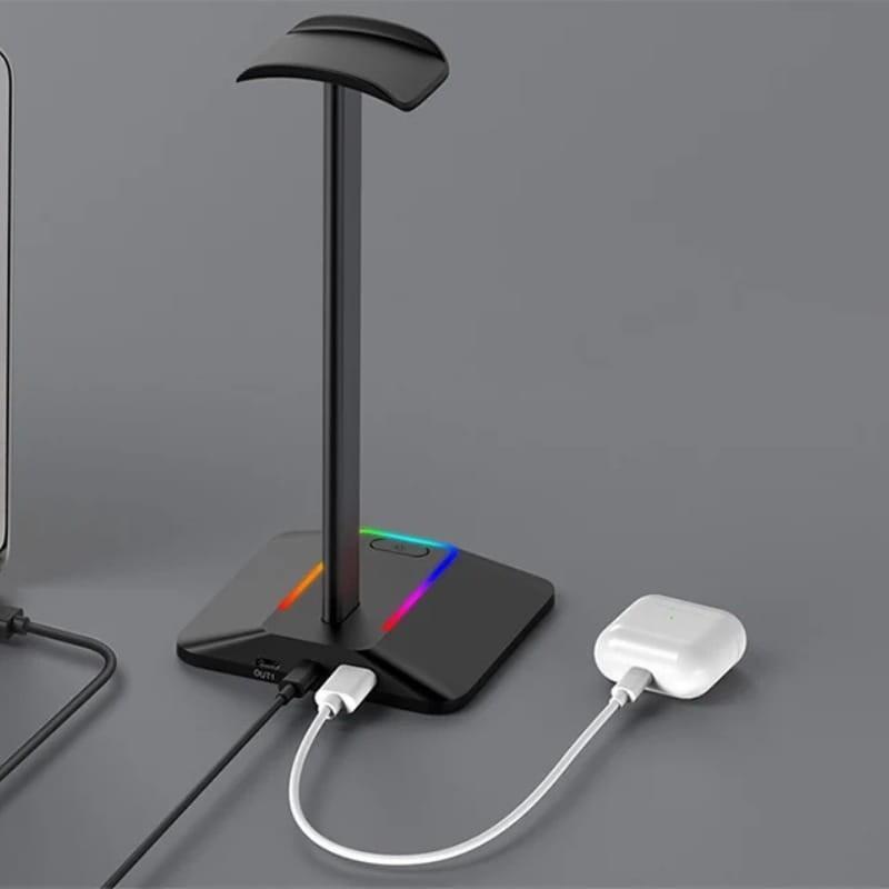 Soporte Para Auriculares New Bee Nb-Z8 Rgb Negro