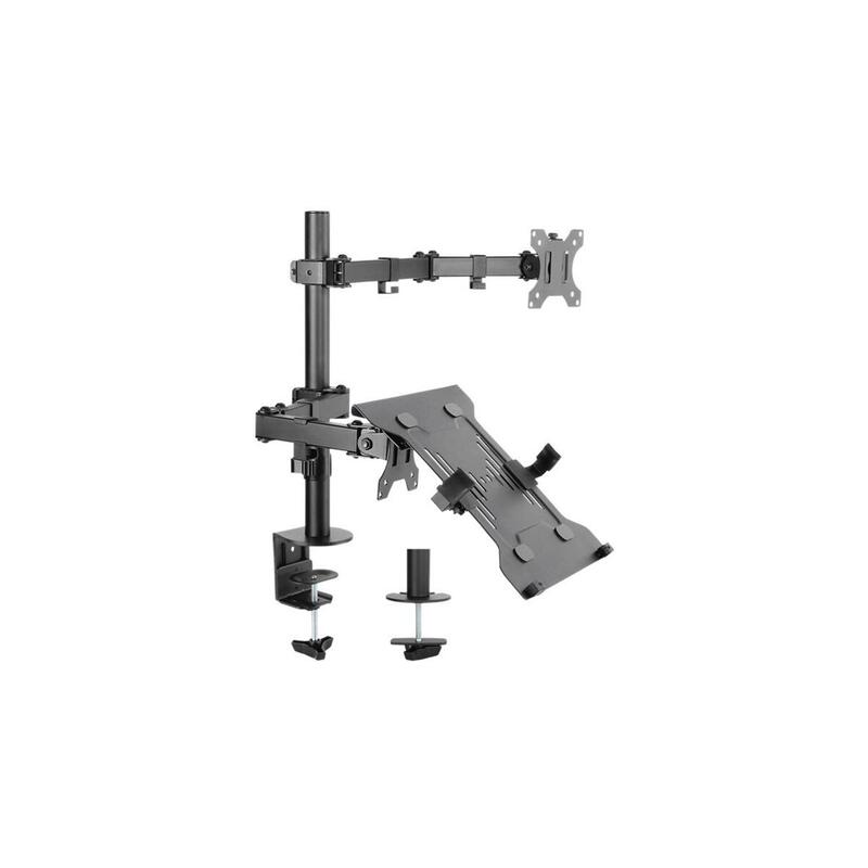 Soporte Para Monitor Goobay Con Brazo Para Portátil Flex Negro, Para Monitores De 13" - 32" 33 - 81cm  70815