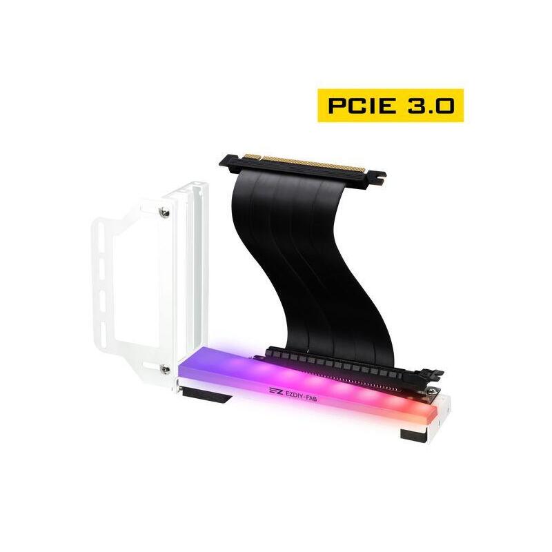 Soporte Tarjeta Grafica Vertical Blanco  Argb/ 20cm Pcie 3.0