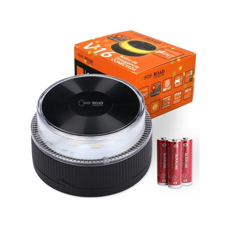 Sos Road Baliza De Seã±Alizacion De Emergencia En Carretera V16 - Homologada Por La Dgt - Gps Y Sim Integrada -