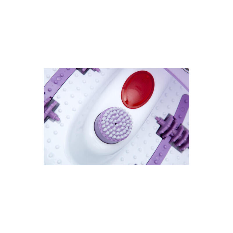 Spa Para Pies Mesko Ms2152 Hidromasaje Rodillo De Masaje Planta Calefactable Blanco Y Morado Medidas 36.3x21.5x41cm