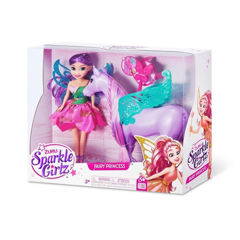 Sparkle Girlz-Dolls Play Set-Dolls & Horse-10.5'