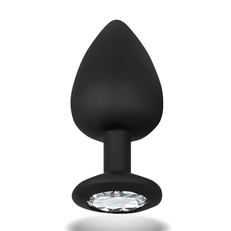 Sparkly Plug Anal Con Joya Silicona Talla L 9.5 Cm X 4.5 Cm