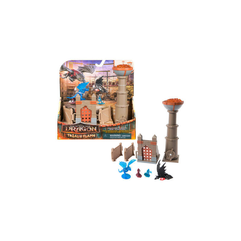 Spin Master Cómo Entrenar A Tu Dragón - Dragon Arena: Juego De Torre De La Antorcha, Construcción De Juegos 6076357