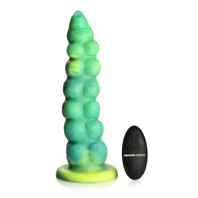 Squirmer Dildo Con Thrusting Y Vibración Control Remoto Silicona