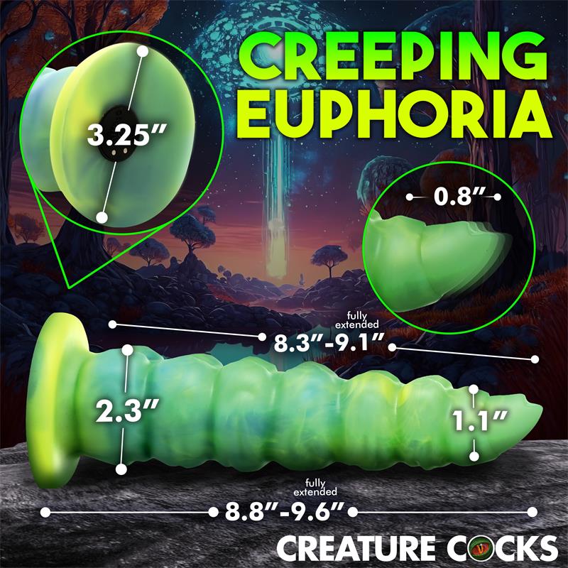 Squirmer Dildo Con Thrusting Y Vibración Control Remoto Silicona