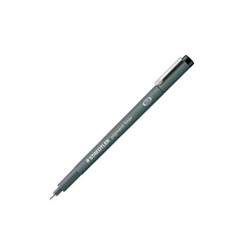 Staedtler Rotulador Calibrado Pigment Liner 0.8mm Negro -10u-