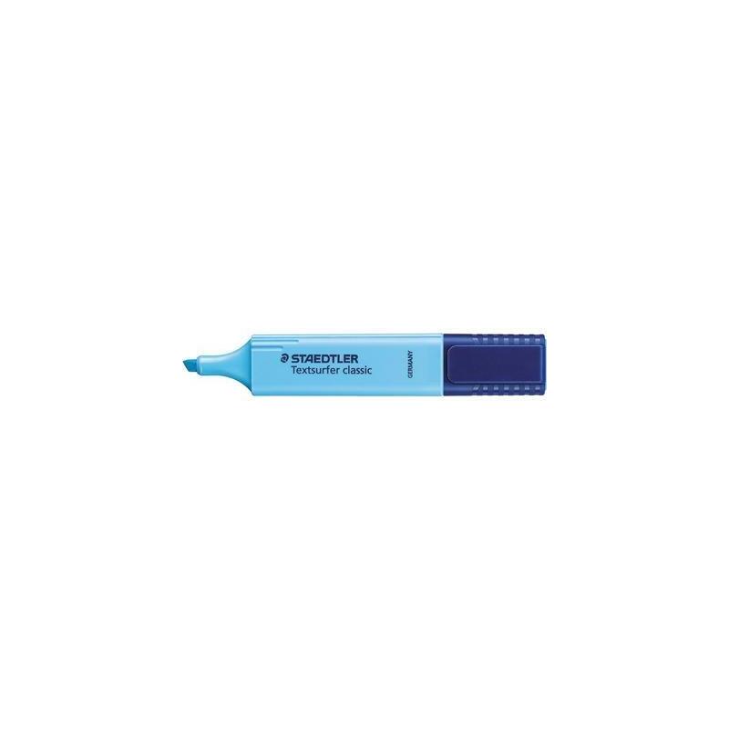 Staedtler Textsurfer Classic 364 Rotulador Marcador Fluorescente - Punta Biselada - Trazo Entre 1mm-5mm - Tinta Con Base De Agua - Color Azul
