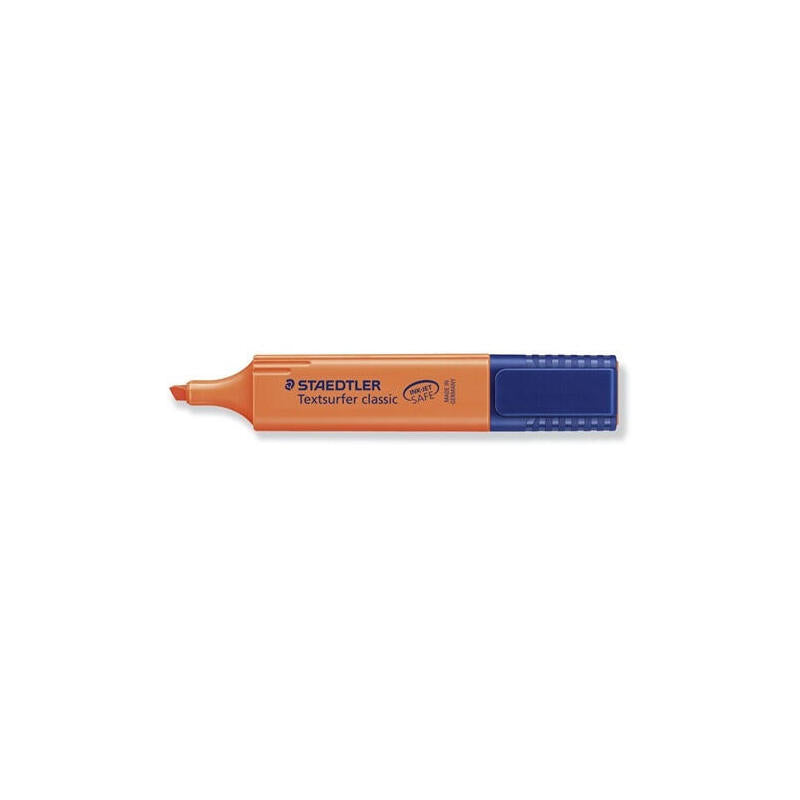 Staedtler Textsurfer Classic 364 Rotulador Marcador Fluorescente - Punta Biselada - Trazo Entre 1mm-5mm - Tinta Con Base De Agua - Color Naranja