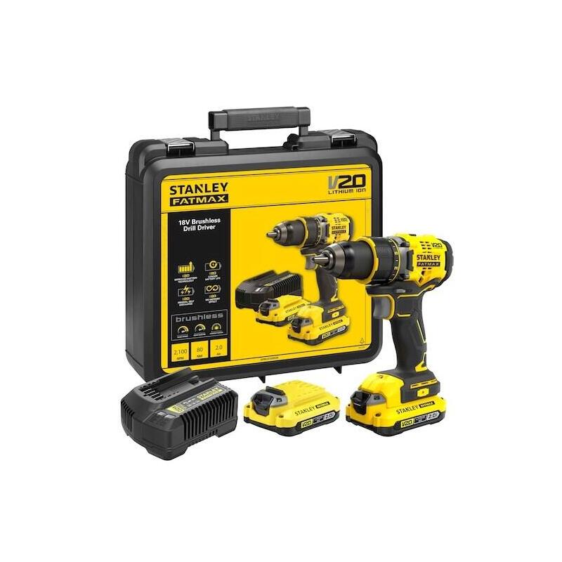 Stanley Wiertarko-Wkretarka 18v V20 80nm 2x2,0ah Sfmcd720d2k