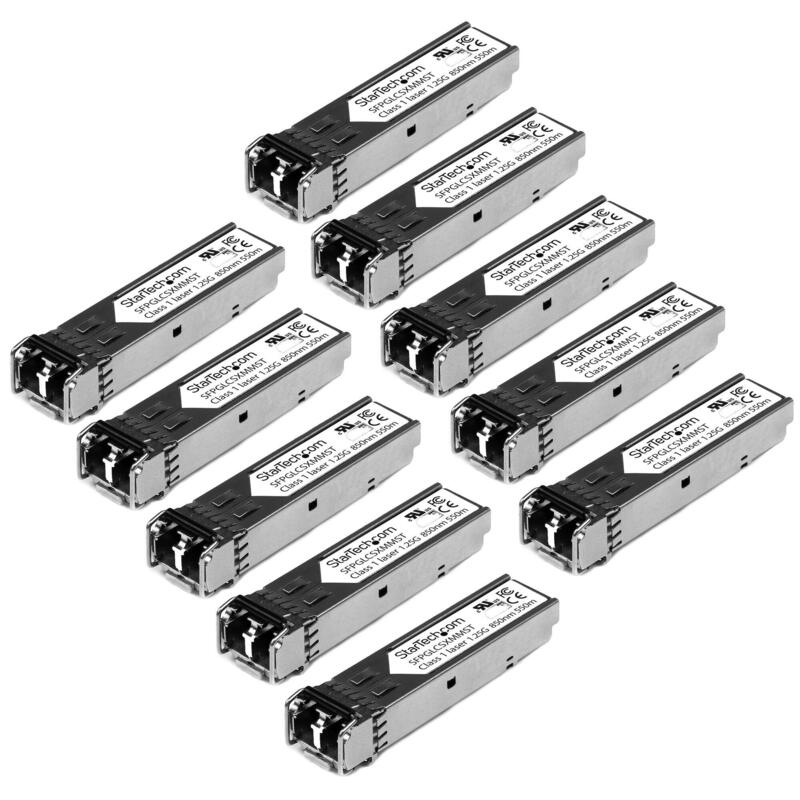Startech 10 Unidades Sfp Gigabit Fibra Glc-Sx-Mm