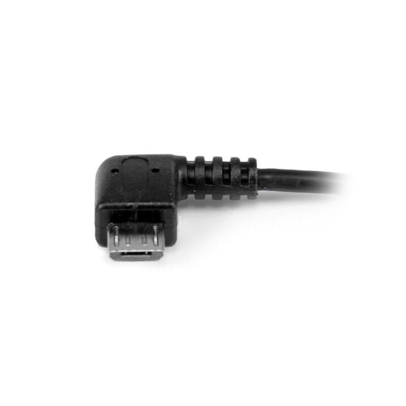 Startech Cable Adaptador Micro Usb A Usb Otg Acodado 0.12m M/H Negro Uusbotgra