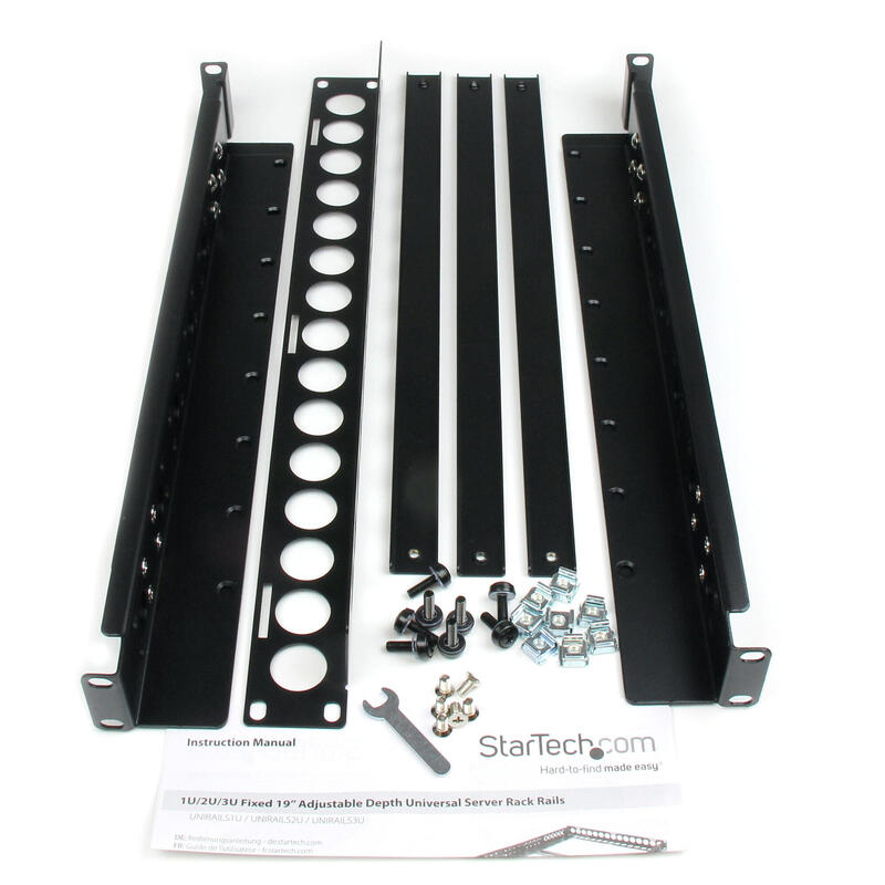 Startech Rieles Universales Fijos De Profuncidad Ajustable Para Rack 19\1 1u