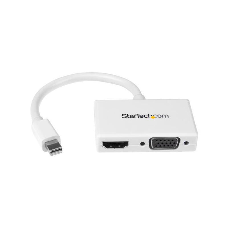 Startech.Com Adaptador Mini Dp De Audio/Vídeo Para Viajes - Conversor Mini Displayport A Hdmi O Vga - 1080p Blanco