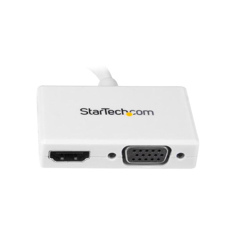 Startech.Com Adaptador Mini Dp De Audio/Vídeo Para Viajes - Conversor Mini Displayport A Hdmi O Vga - 1080p Blanco