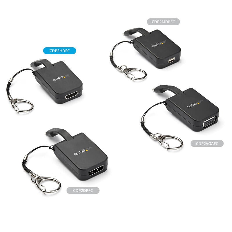 Startech.Com Adaptador Portátil Usb-C A Hdmi - Con Enlace Tipo Llavero De Conexión Fácil Y Rápida, Usb Tipo C, Salida Hdmi, 3840 X 2160 Pixeles