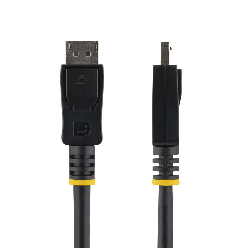 Startech.Com Cable De 2m Certificado Displayport 1.2 4k Con Cierre De Seguridad Bloqueo Con Pestillo 2x Macho Dp Extensor Latches Negro Cable Displayport Displayport (M) A Displayport (M) 2 M Trabado Negro