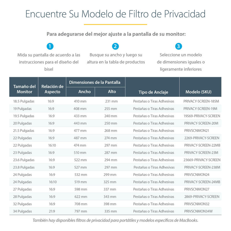 Startech.Com Filtro De Privacidad Para Monitor De 19 Pulgadas Pantalla De Privacidad Para Reducir Luz Azul De Pantalla Ancha 16:10 Mate/Brillante Ángulo +/-30 Grados (Privacy-Screen-19m) Filtro De Confidencialidad De Pantalla 2 Sentidos Ext