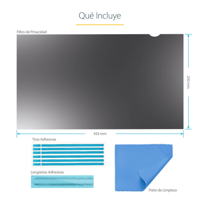 Startech.Com Filtro De Privacidad Para Monitor De 19 Pulgadas Pantalla De Privacidad Para Reducir Luz Azul De Pantalla Ancha 16:10 Mate/Brillante Ángulo +/-30 Grados (Privacy-Screen-19m) Filtro De Confidencialidad De Pantalla 2 Sentidos Ext