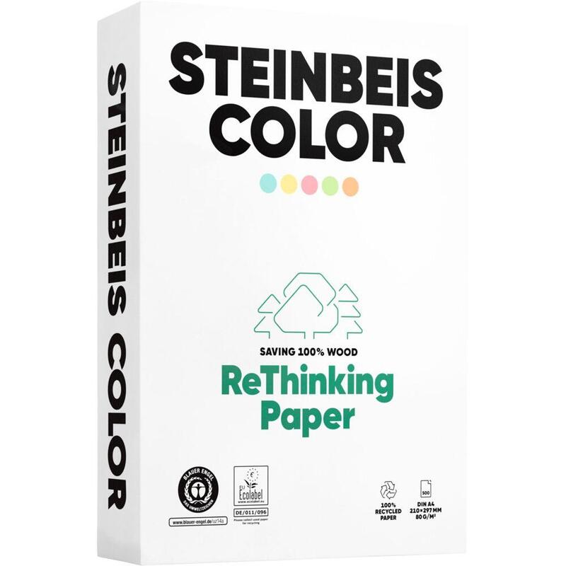 Steinbeis Color Rosa Recyclingpapier A 4 80 G 500 Bl.
