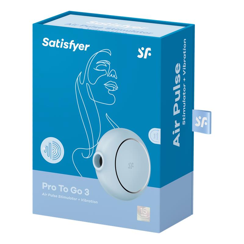 Satisfyer Pro To Go 3 Estimulador Y Vibrador Doble - Azul