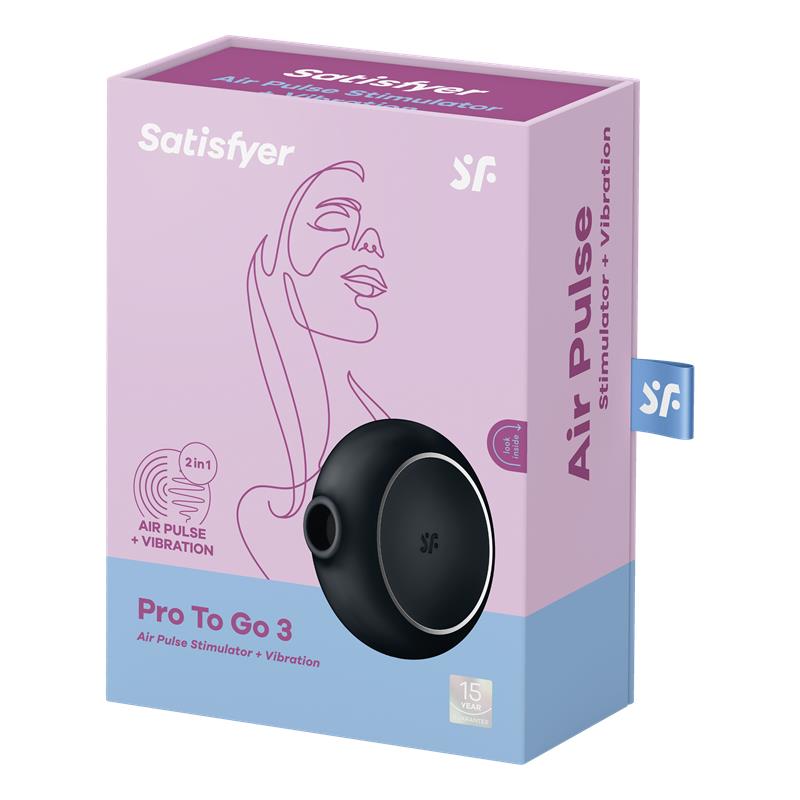 Satisfyer Pro To Go 3 Estimulador Y Vibrador Doble - Negro