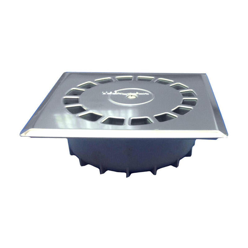Sumidero Pvc Sifonico Vertical Estandar Inoxidable T-88 I 20 X 20 Cm / 216 X 216 X 70 Mm / Ø110 - 90 Mm