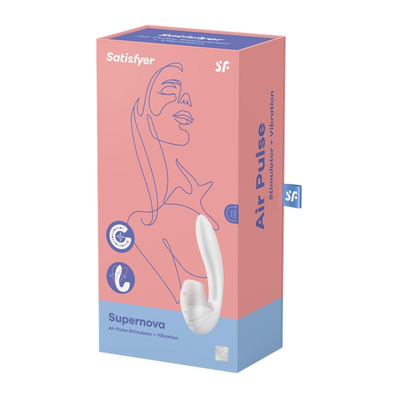 Satisfyer Supernova Vibrador Insertable Con Air Pulse - Blanco
