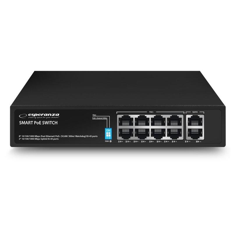 Switch 10-Puertos Poe 10/100/1000 120w Matrix Ens108