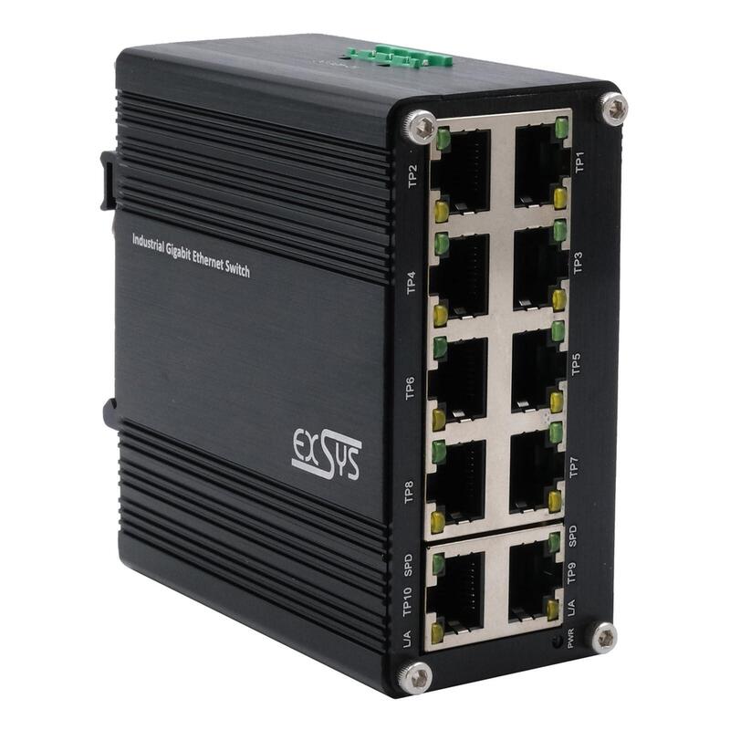 Switch 10port Industrie Ethernet 10x10 100 1000tx 12-48vdc