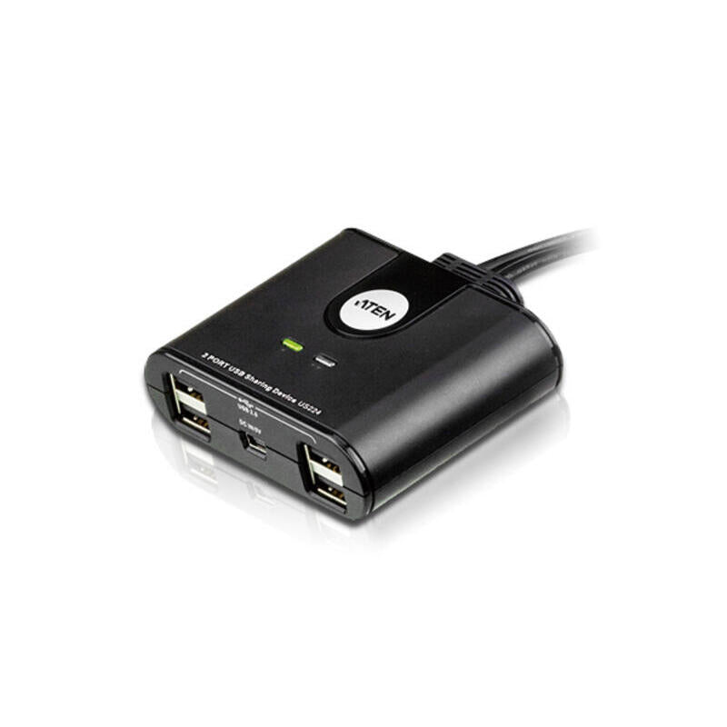 Switch De Datos Usb 2.0, Aten Us224, 4 Dispositivos Usb 2.0 A 2 Pc