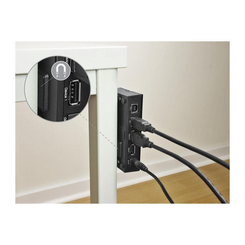Switch Delock Usb 2.0 Para 4 Pc En 4 Dispositivos, Interruptor Usb 11494