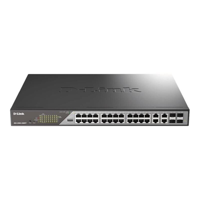 Switch Gestionable D-Link Dss-200g-10mp/E Poe+ Poe++ 90w 8x10/100/1000 Mbps + 2g Sfp (Onvif - Vlan - Erps - Port Trunking )